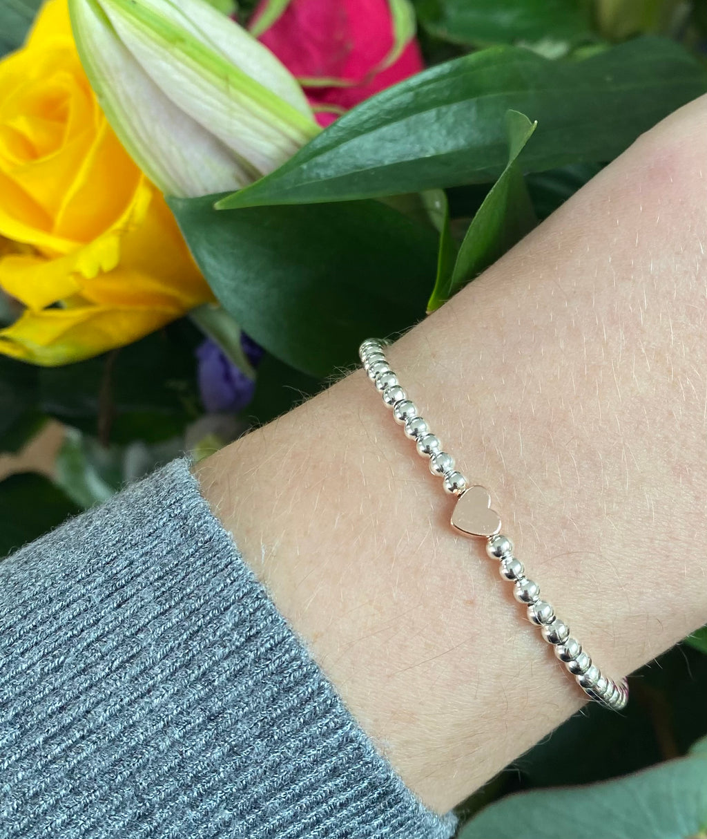 Beaded Bracelet with Heart