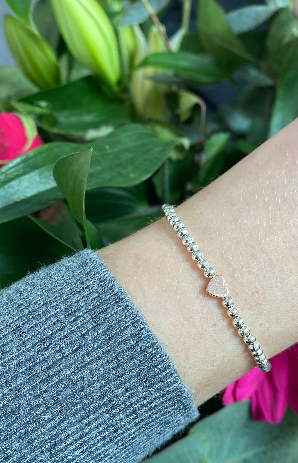 Beaded Bracelet with Heart