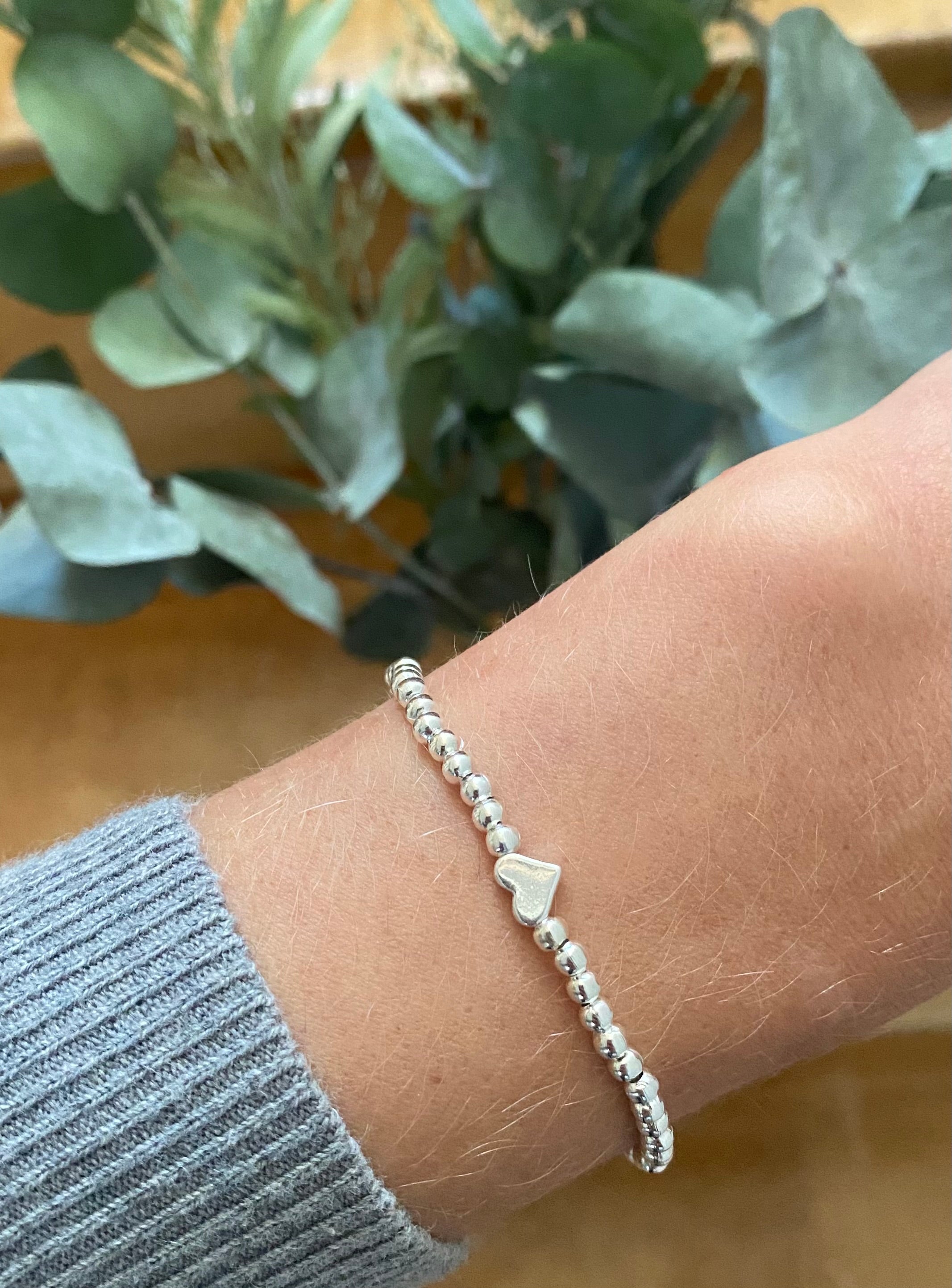 Beaded Bracelet with Heart